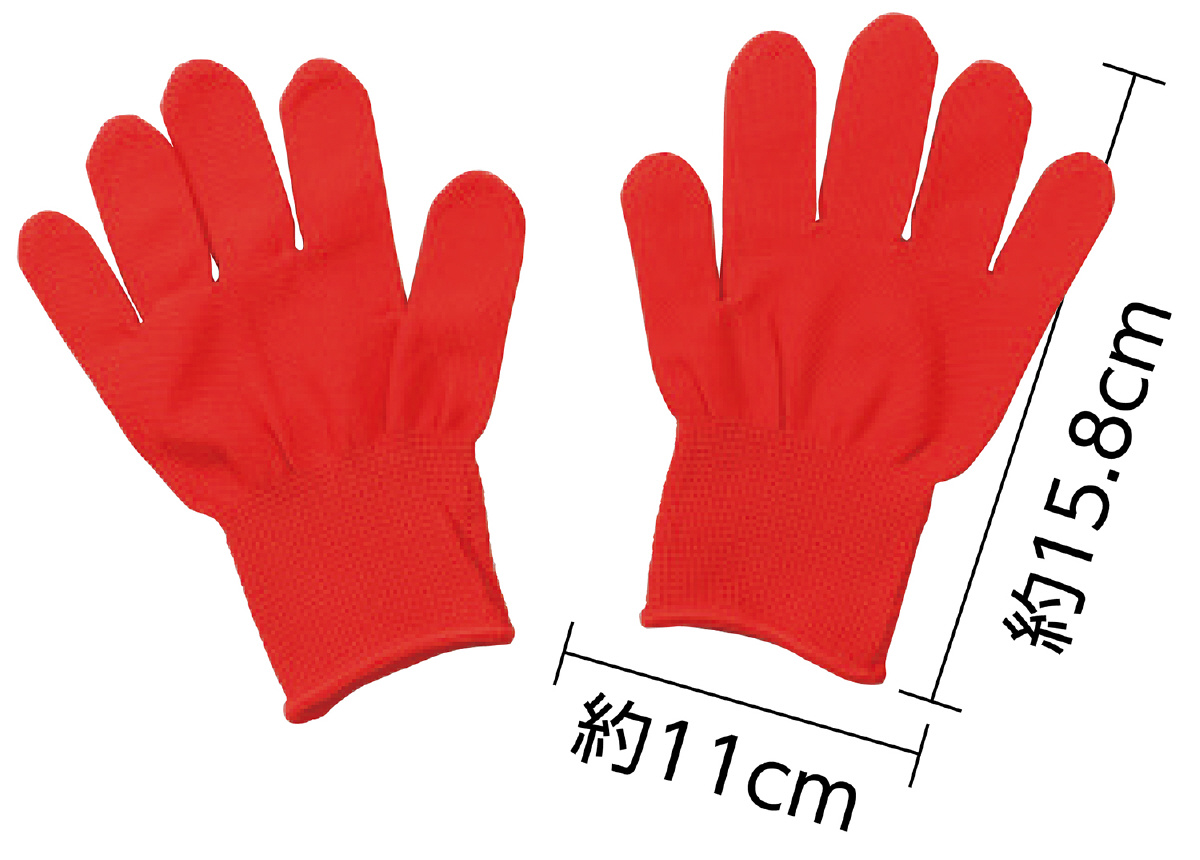 カラーライト手袋 赤