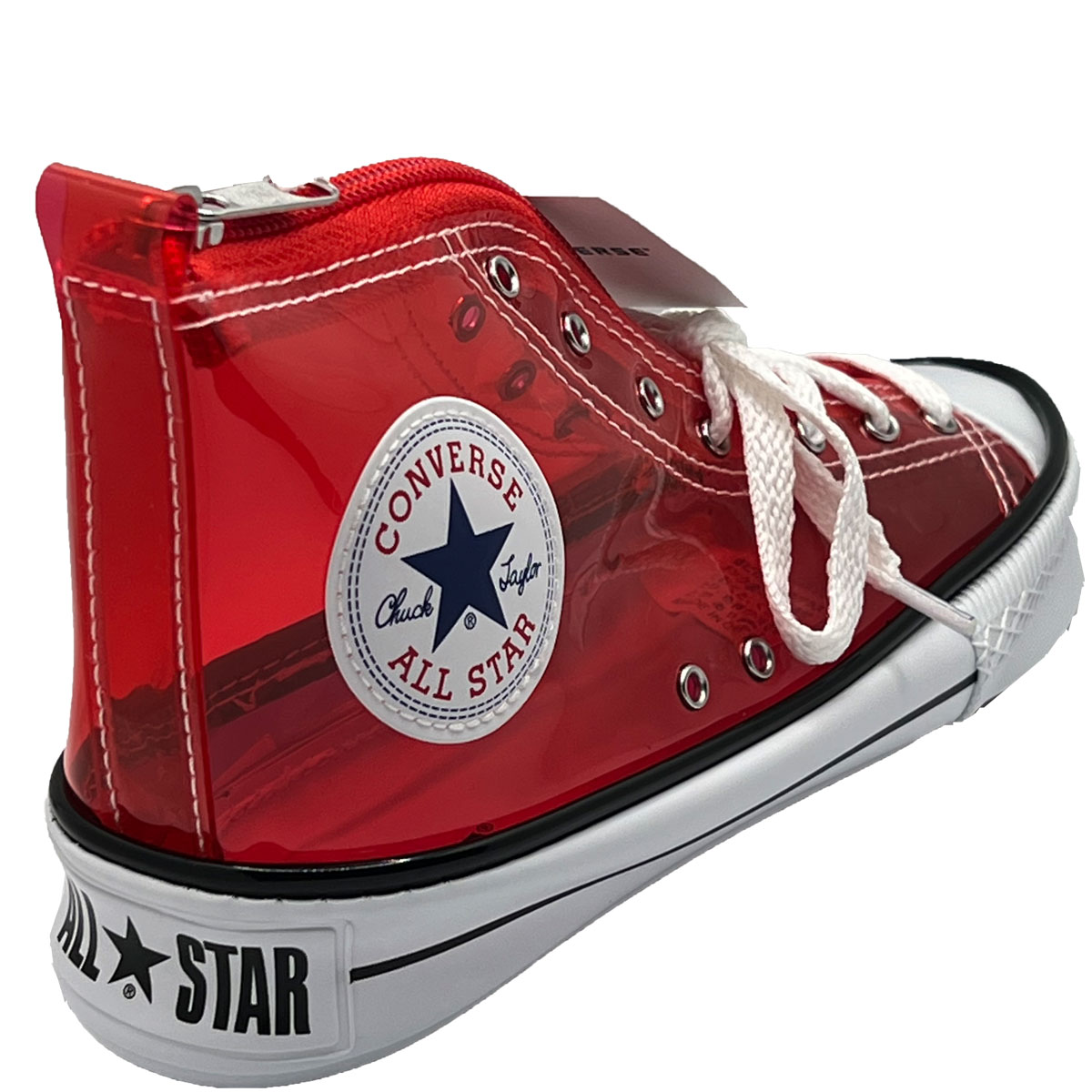 ★CONVERSE HI クリアペンポーチ RED