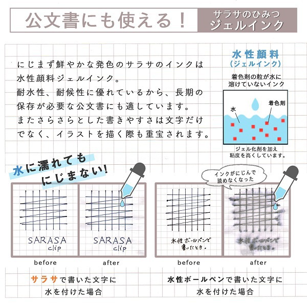 SARASA サラサクリップ0.5mm 「限定」ぷちとりっぷ　軸柄野外フェス　ペールブルー