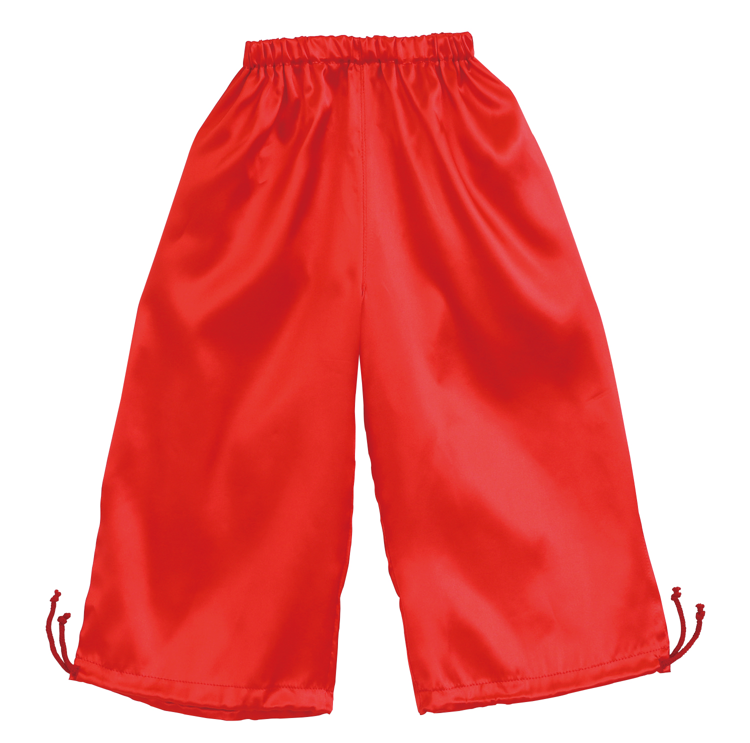 ソフトサテンズボン(裾絞り付)J 赤
