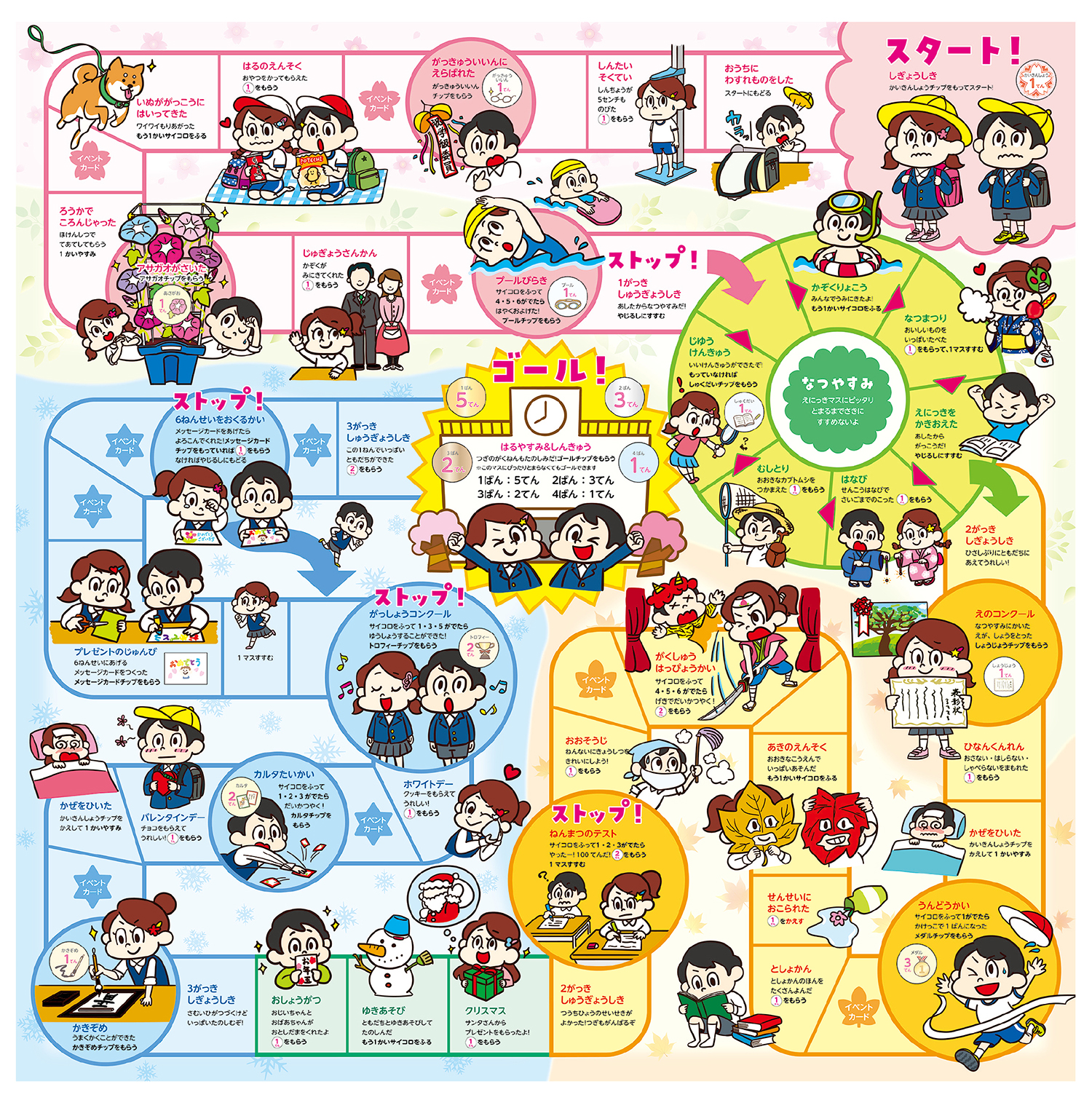 わくわく小学校すごろく