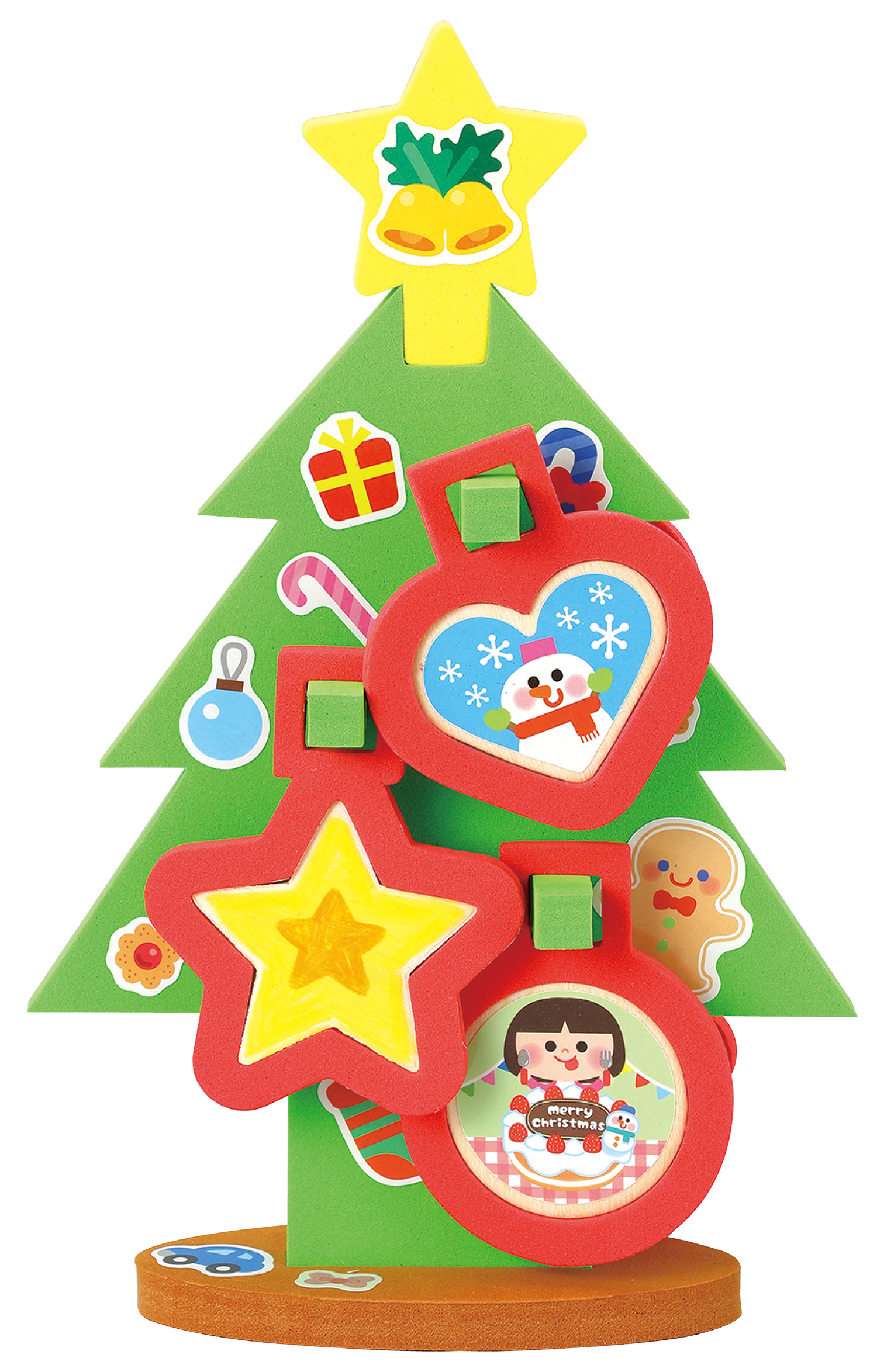 おえかきクリスマスツリー 木製パーツ付き