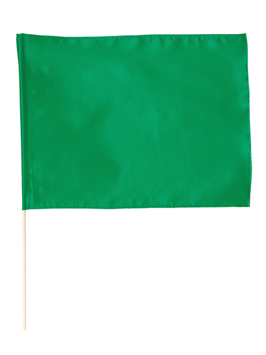 サテン小旗 メタリックグリーン