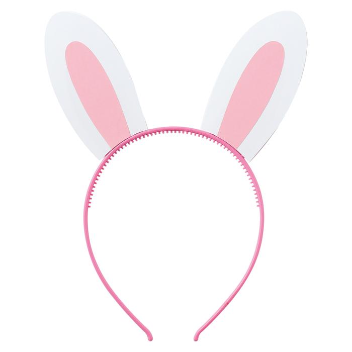 ウサギ耳付きカチューシャ ピンク